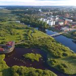 Naturum Vattenriket ligger mitt i våtmarkerna och mitt i Kristianstad. Foto: Patrik Olofsson/N
